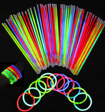 Carica l&#39;immagine nel visualizzatore di Gallery, San Jison Pacco di 100 Barre Luminose per Party, Braccialetti Fluorescenti...