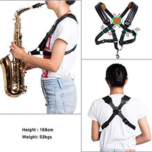 Carica l&#39;immagine nel visualizzatore di Gallery, Rayzm tracolla per sassofono, in vera pelle a doppia spalla L - Ilgrandebazar