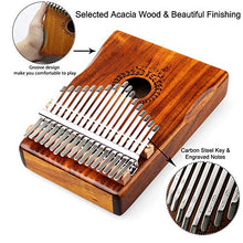 Carica l&#39;immagine nel visualizzatore di Gallery, Kalimba 17 Tasti Professionale in Legno Massello KOA Thumb/Finger Piano,... - Ilgrandebazar