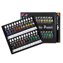 Carica l&#39;immagine nel visualizzatore di Gallery, Zenacolor Set da 24 Tubetti di Pittura Acrilica Confezione 24 x 12mL – 24 - Ilgrandebazar
