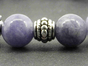 Zen braccialetto etnico Thurcolas con perle di quarzo blu e perline Buddha... - Ilgrandebazar