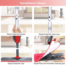 Carica l&#39;immagine nel visualizzatore di Gallery, Winpok Lavapavimenti a Spruzzo, Spray Mop Scopa a Rosso - Ilgrandebazar
