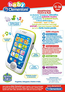 Clementoni Smartphone Touch & Play Giocattolo, Multicolore, 14969