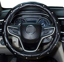 Carica l&#39;immagine nel visualizzatore di Gallery, Mayco Bell Coprivolante per Donna Diamond, coprivolante in Pelle Bling Nero - Ilgrandebazar