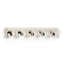 Carica l'immagine nel visualizzatore di Gallery, Coopache Mop Scopa Titolare Hanger 5 posizione con 6 ganci, White - Ilgrandebazar