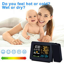 Carica l&#39;immagine nel visualizzatore di Gallery, Kalawen Justech  Orologio Proiezione Soffitto Temperatura Esterna Interna con Sensore...