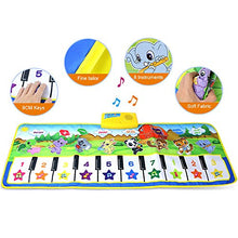 Carica l&#39;immagine nel visualizzatore di Gallery, Tappeto Musicale Bambini, BelleStyle Bambino Piano Playmat Strumento Blu