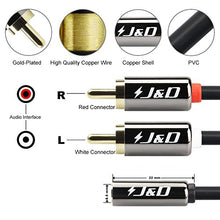 Carica l'immagine nel visualizzatore di Gallery, J&amp;D Cavo adattatore audio stereo, placcato in oro, 3.5mm femmina a 2 RCA... - Ilgrandebazar