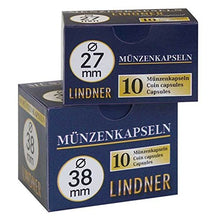 Carica l&#39;immagine nel visualizzatore di Gallery, Capsule per monete 27,5 mm (10 pezzi) [Lindner 2250275], Polistirene qualità... - Ilgrandebazar