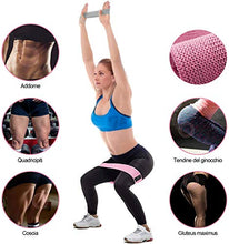 Carica l&#39;immagine nel visualizzatore di Gallery, Fascia elastica per il fitness, set di cinturini la resistenza dell&#39;anca...
