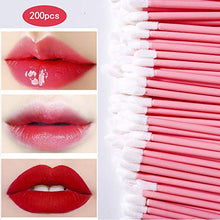 Carica l&#39;immagine nel visualizzatore di Gallery, Monouso Labbro Pennelli Spazzola 200 Pezzi Mascara Rossetto e Lucentezza Rosa