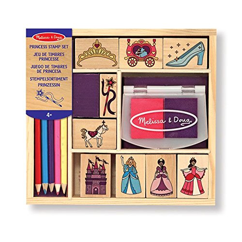 Melissa & Doug- Princesses Set di Timbri in Pricess Stamp Set, Multicolore - Ilgrandebazar