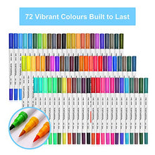 Carica l'immagine nel visualizzatore di Gallery, HebyTinco 72 Colori Pennarelli a Doppia Punta, Acquarelli con...