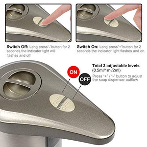 AHUIFT Dispenser Automatico di Sapone, Sapone Liquido Sensore...