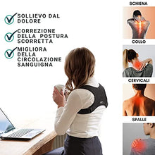 Carica l&#39;immagine nel visualizzatore di Gallery, TECH THERAPEUTICS Correttore Posturale Spalle Schiena Dritta - Postura Schiena Uomo e Donna - Raddrizza Spalle Fascia Posturale per Mal Di Schiena, Collo, Spalle e Cervicale - Taglia S-M