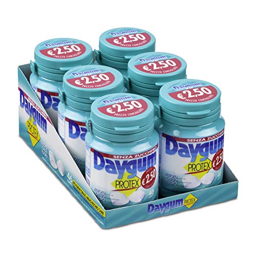Daygum Protex Gomme da Masticare Senza Zucchero, Barattolo Chewing Gum Gusto...