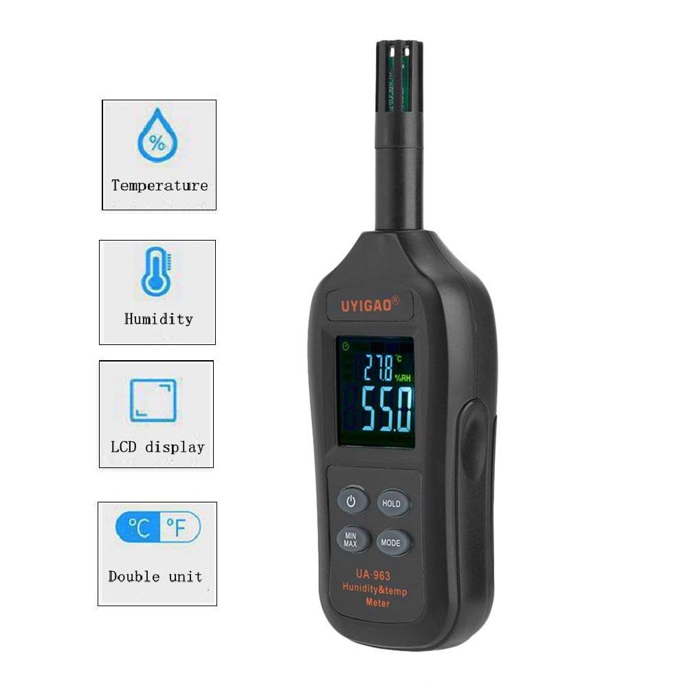 Igrometro termometro digitale, mini misuratore di temperatura psicrometro... - Ilgrandebazar