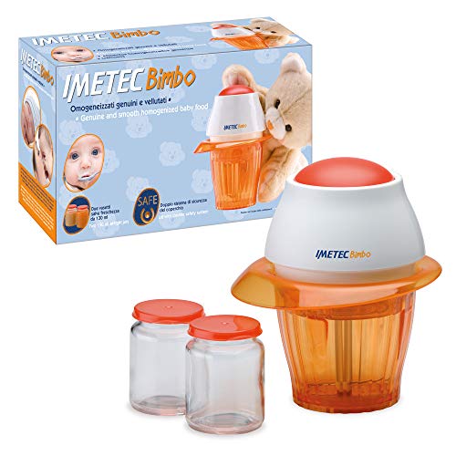 Imetec Bimbo HM3 Omogeneizzatore, 2 Vasetti Salvafreschezza, Lame Acciaio...