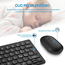 Carica l'immagine nel visualizzatore di Gallery, WisFox Set Tastiera e Mouse Senza Fili, 2.4GHz Silenzioso Slim Avanzato...