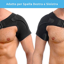 Carica l'immagine nel visualizzatore di Gallery, Anoopsyche Tutore Spalla per Destra e Sinistra, Benda Regolabile Nero