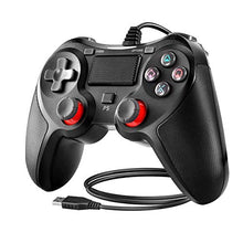 Carica l'immagine nel visualizzatore di Gallery, BuFan PS4 Controller, USB Joystick a Doppia Vibrazione Shock con 1,5 M USB...