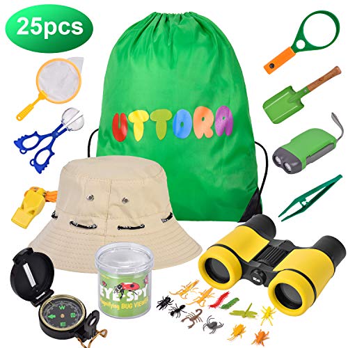 UTTORA binocolo Bambini, 25 in 1 Set di binocoli per green, yellow,