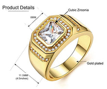 Carica l&#39;immagine nel visualizzatore di Gallery, Uomo Oro Anelli di Fidanzamento Uomini Gioielli con Placcato 18k... - Ilgrandebazar