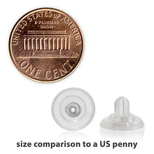 Carica l&#39;immagine nel visualizzatore di Gallery, Universal EZback Supporti Orecchini in Silicone Grande - 1 Paio, Argento 925 - Ilgrandebazar