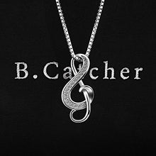 Carica l&#39;immagine nel visualizzatore di Gallery, B.Catcher collana d&#39;argento nota musicale con pendente S925 da donna... - Ilgrandebazar