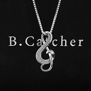 B.Catcher collana d'argento nota musicale con pendente S925 da donna... - Ilgrandebazar