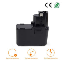 Carica l&#39;immagine nel visualizzatore di Gallery, POWERGIANT 9.6V 3.0AH NiMH Batteria per Bosch GSB 9.6VES-2, Nero