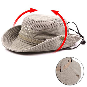 Obling Cappello estivo, unisex, a tesa larga, protegge dai raggi UV, Khaki