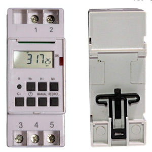 Maclean MCE09 Timer Digitale Programmabile sulla Guida DIN Bianco - Ilgrandebazar