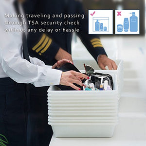 (2 Pack) ProCase Beauty Case Trasparente da Viaggio TSA Approvato, Quart...