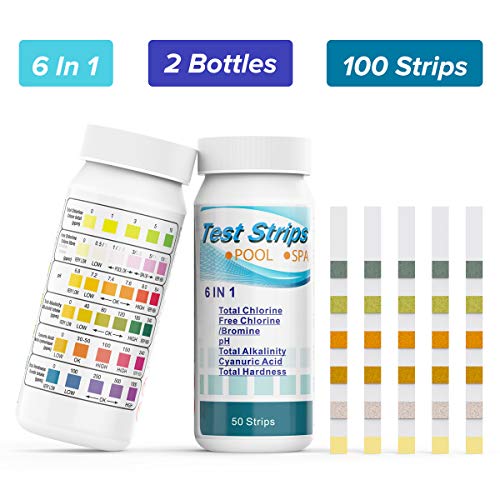 6 in 1 Piscina Test Strisce, Homtiky Pool di test PH, dell'acqua, 6 1