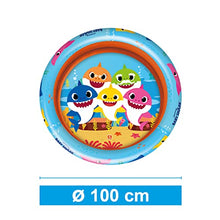 Carica l&#39;immagine nel visualizzatore di Gallery, Mondo 2 Ring Pool, Piscina Gonfiabile Unisex Bambini, Azzurro Arancione, Diametro 100 centimetri