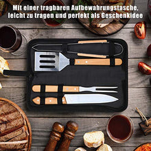 Carica l&#39;immagine nel visualizzatore di Gallery, EKKONG 4 Pezzi Set Utensili Barbecue, Accessori Barbecue in Acciaio 4pcs