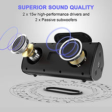 Carica l&#39;immagine nel visualizzatore di Gallery, AY Casse Bluetooth 30W, Altoparlante 5.0 Portatile Audio Nero