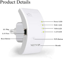 Carica l&#39;immagine nel visualizzatore di Gallery, NETVIP Ripetitore WiFi Wireless 300Mbps/ 2.4GHz WiFi Extender e Access Point Potenzia la Tua Copertura Wi-Fi Compatibile con Tutti i Modem Router WiFi