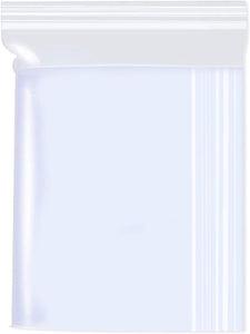 Gudotra 100pz-12x17cm Sacchetti Plastica Trasparenti Risigillabili con Zip Chiusura a Cerniera Riutilizzabile Spesso Bustine per Alimentari (12x17cm, 100 Pezzi)