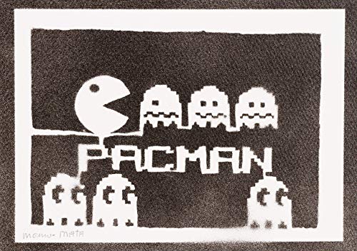 Poster Pac-Man Arcade Handmade Graffiti Street Art - Artwork