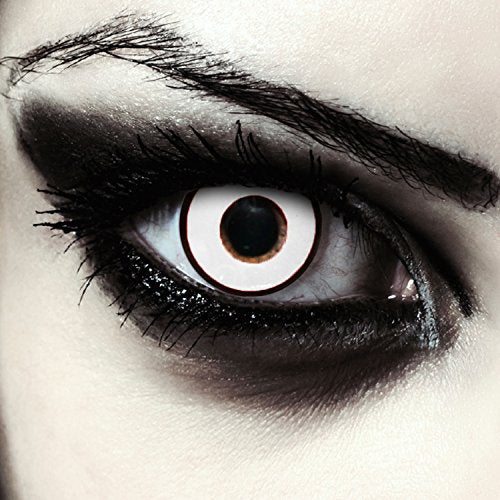Designlenses Bianche Zombie Lenti a Contatto Colorate con Anello Nero bianco - Ilgrandebazar