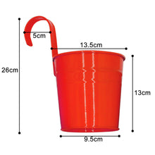 Carica l&#39;immagine nel visualizzatore di Gallery, GIOVARA Grande Vaso da Fiori in Metallo, Appendere, con 26x13.5x9.5 cm