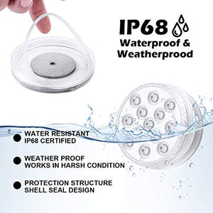 LED Sommergibili Luci Piscina, a Impermeabile, 4 Pcs