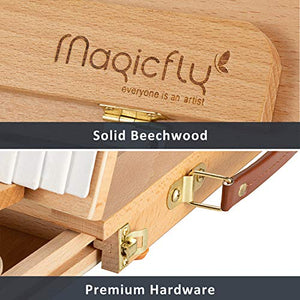 Magicfly Cavalletto da Tavolo con Cassetta, per Pittura Portabile...
