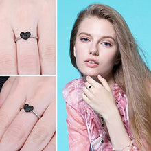 Carica l&#39;immagine nel visualizzatore di Gallery, JewelryPalace 0.14ct Naturale Spinello Amore Cuore Anello Argento Sterling... - Ilgrandebazar