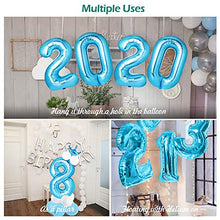 Carica l'immagine nel visualizzatore di Gallery, GeeRic Foil Palloncini Numeri 4 Blu, 40'' Gigante Numero Palloncino 4, Blu