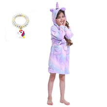 Carica l&#39;immagine nel visualizzatore di Gallery, EuHigh - Accappatoio morbido con cappuccio, motivo: unicorno, unisex Pigiama... - Ilgrandebazar