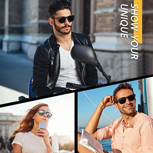 LINVO Occhiali da Sole Polarizzati per Uomo Donna Protezione alla Guida Protezione UV tile Retrò Anni '80 Design