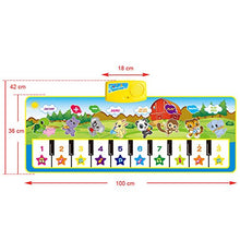 Carica l&#39;immagine nel visualizzatore di Gallery, Tappeto Musicale Bambini, BelleStyle Bambino Piano Playmat Strumento Blu